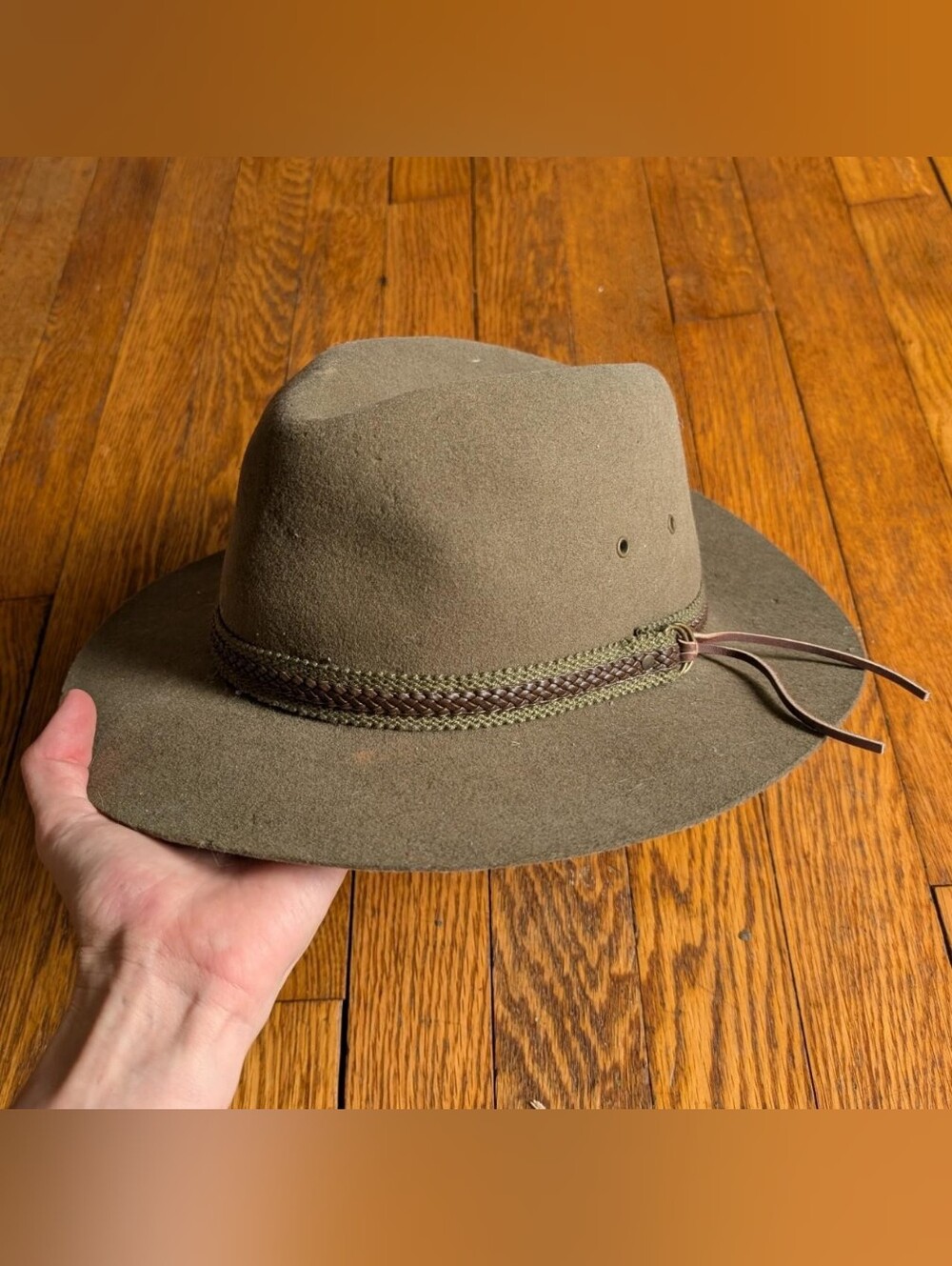 Mallory by Stetson Taupe Felt Outback Western Wool Hat